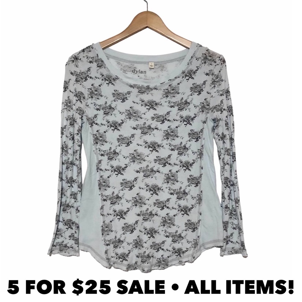 Dylan Printed Distressed Thermal Top